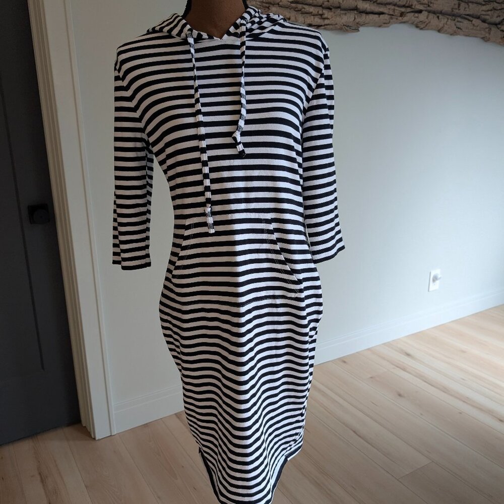 Hooded pull over dress